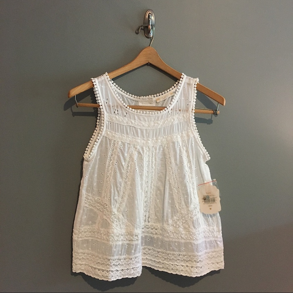 NWT Altar'd State Whit Embroidered Open-Back Tank